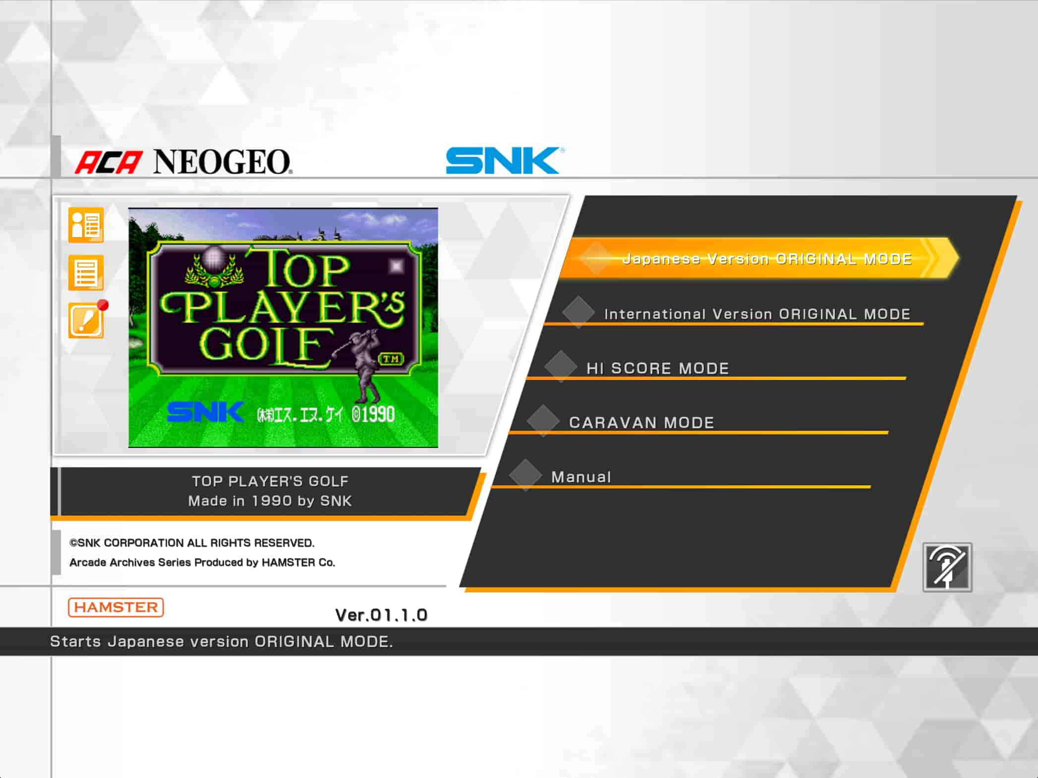 ACA NEOGEO TOP PLAYER’S GOLF